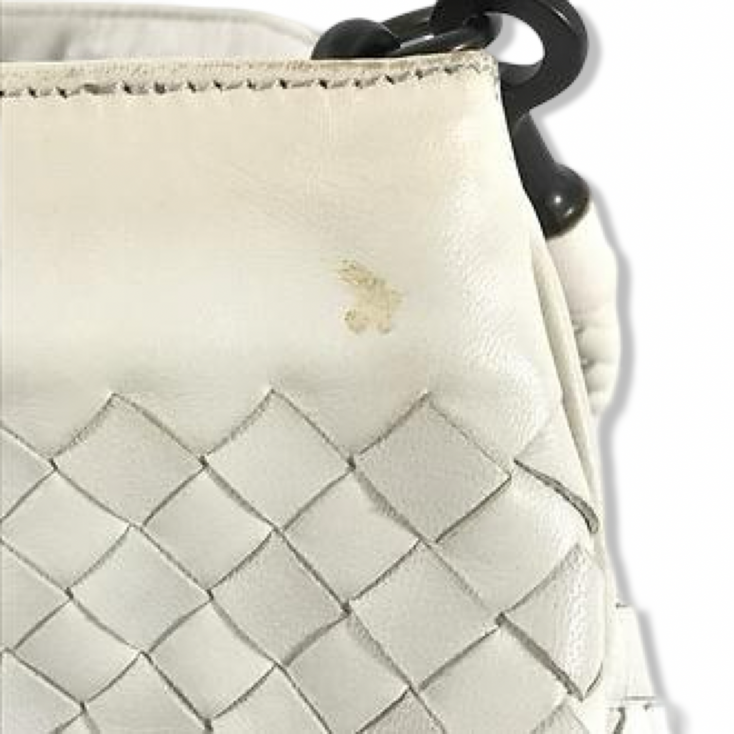 Pre-Owned Bottega Veneta Intrecciato Handbag Leather - White  - BV1010