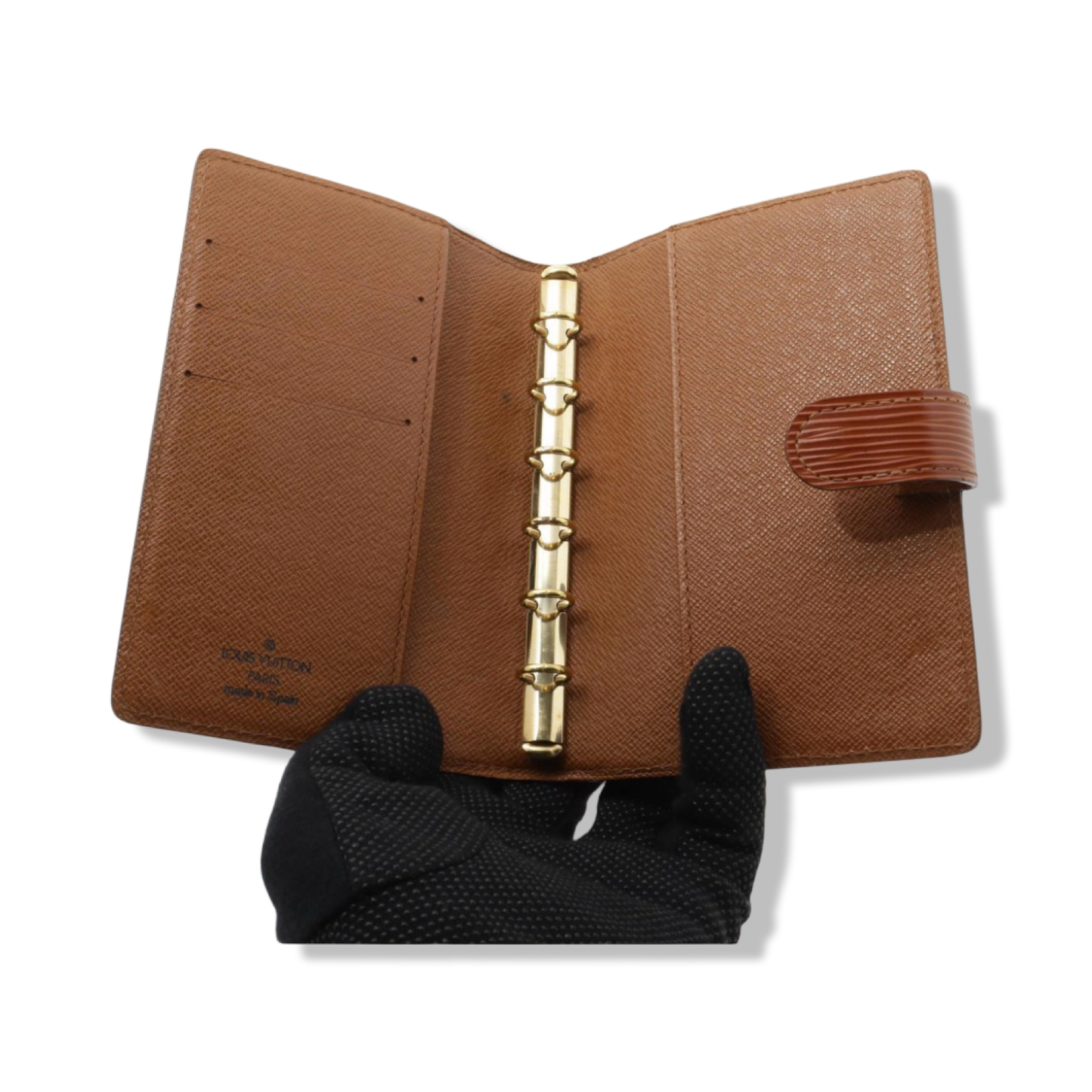Pre-Owned Louis Vuitton Epi Leather Desert Fawn Small Ring Agenda Cover - LV2039