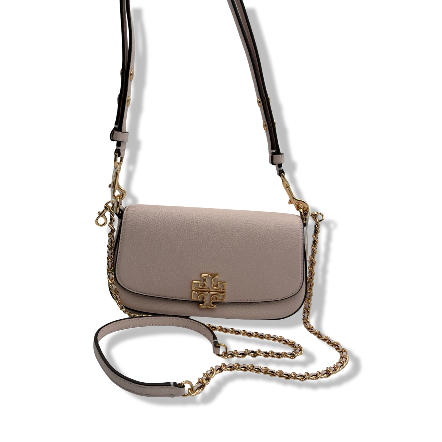 Pre-Owned Tory Burch Britten Convertible Crossbody Bag (Delicate Pink) - B0F4RPSMPT