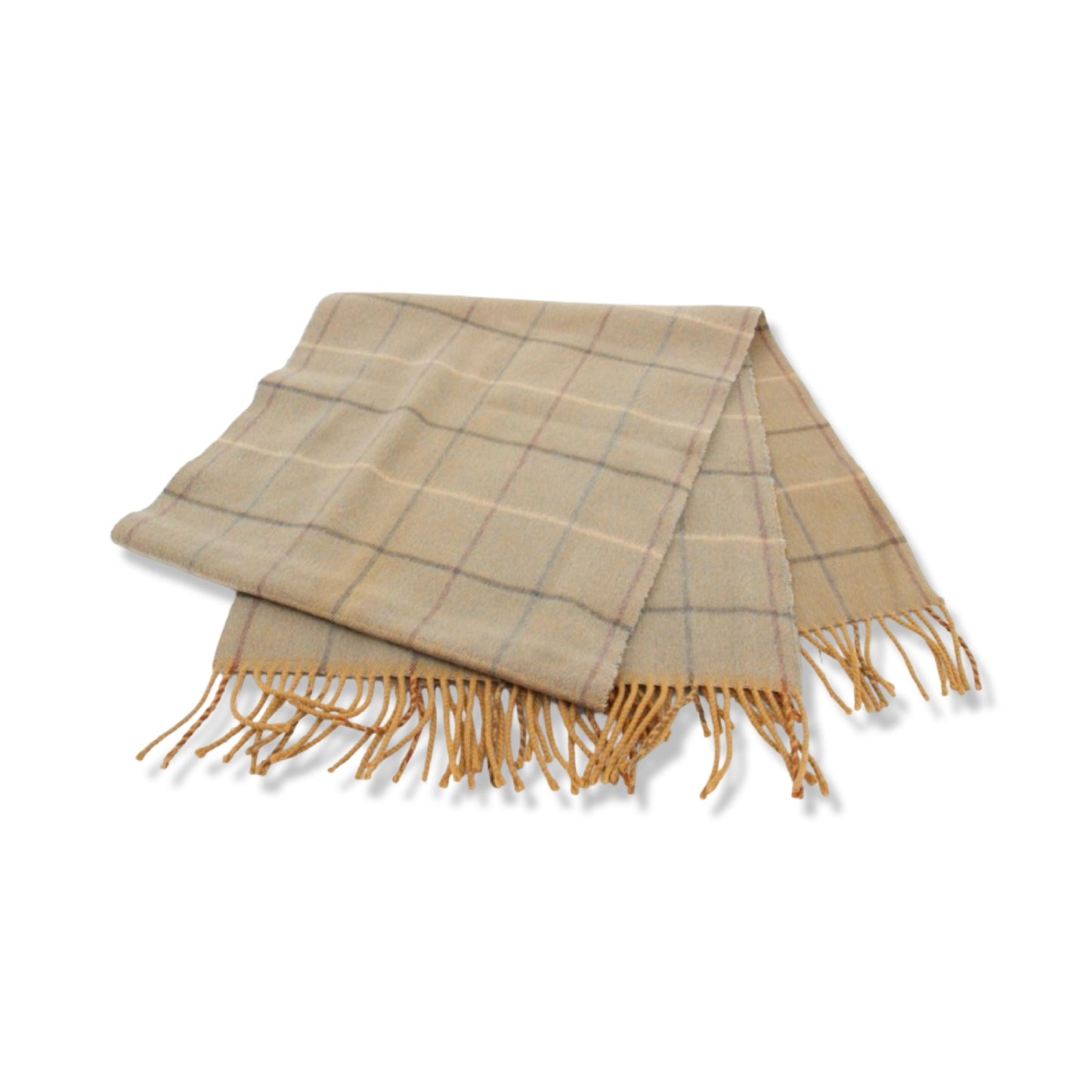 Pre-Owned Burberry Beige Check Cashmere Scarf - BB1051