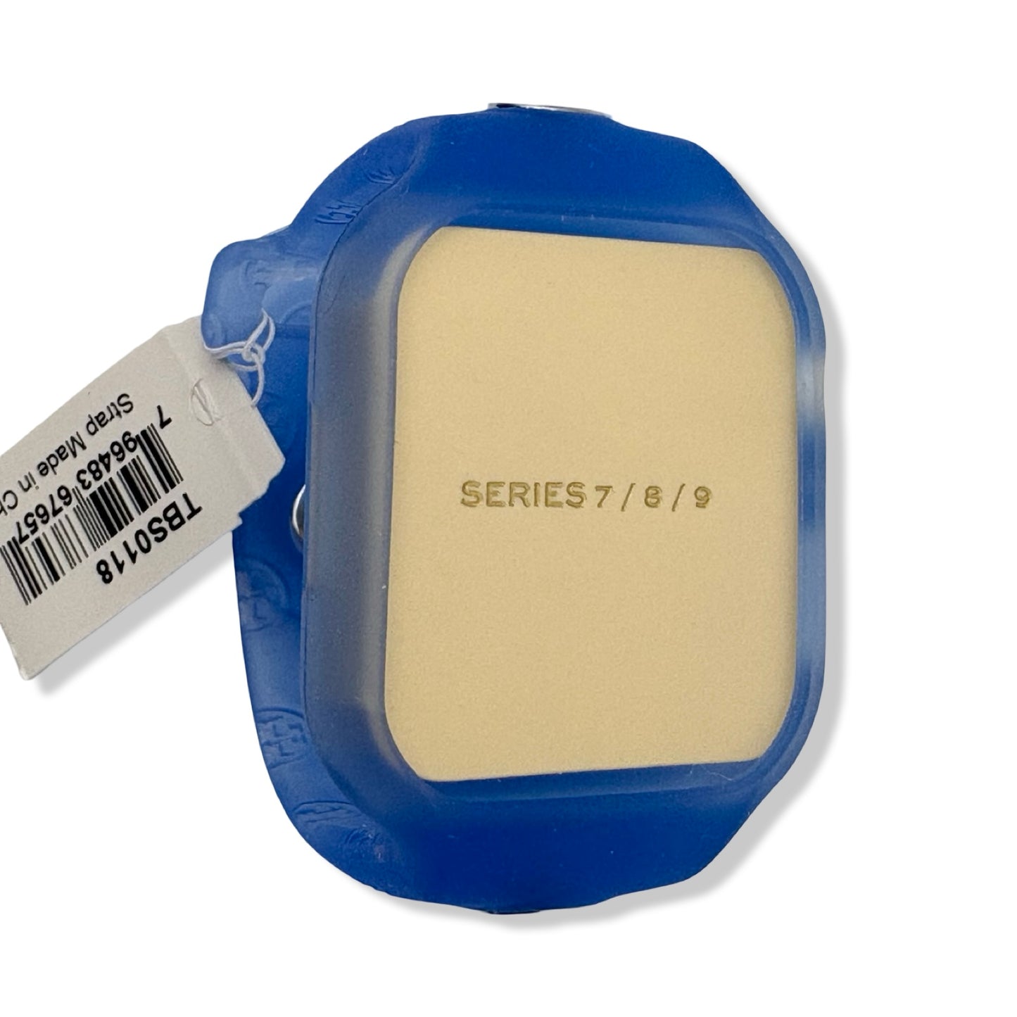 Pre-Owned Tory Burch T Monogram Blue Silicone Band for Apple Watch® - Series 7/8/9 - 41MM