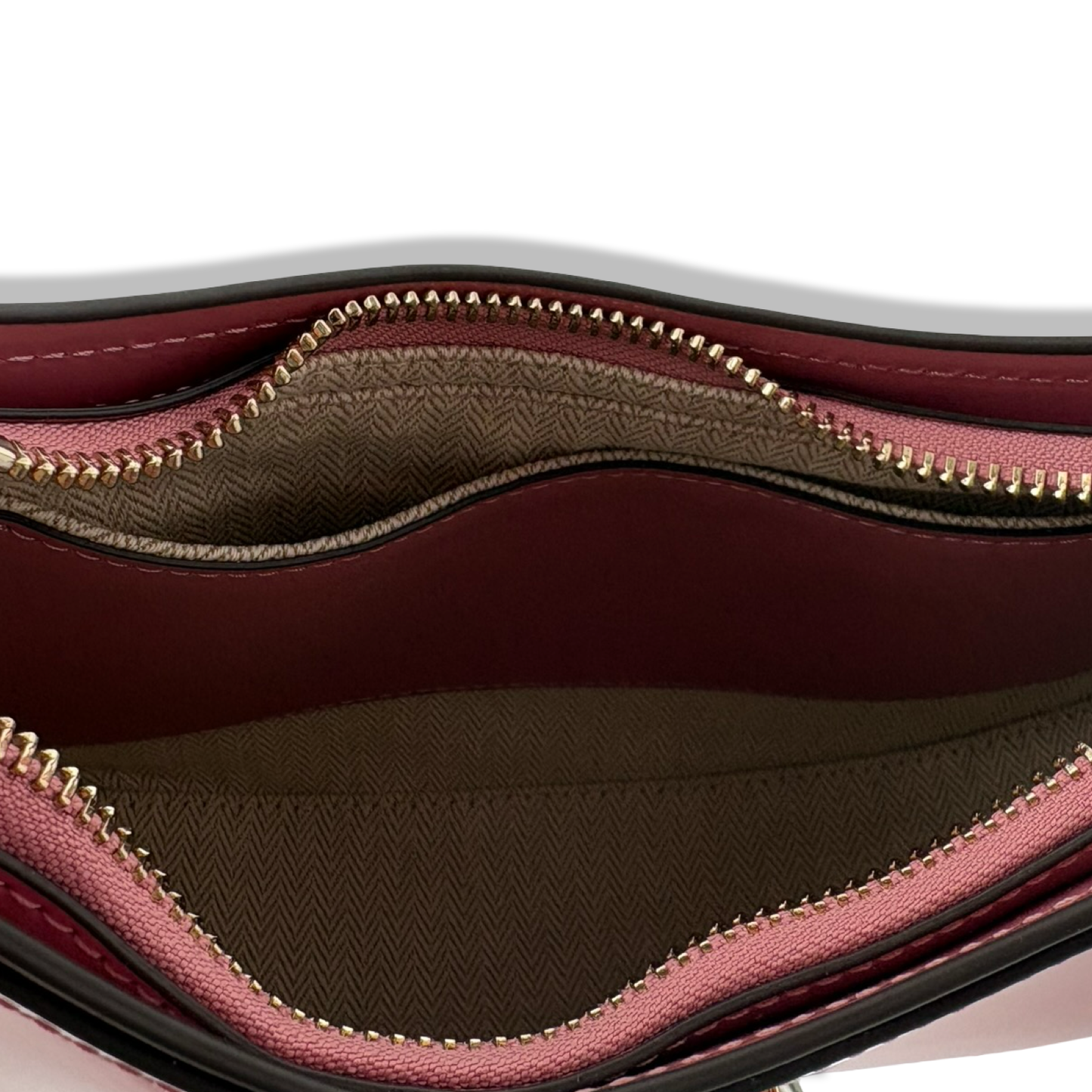 Pre-Owned Tory Burch Emerson Small Patent Zip Shoulder Bag (pink) - B0DYZ8KZWM