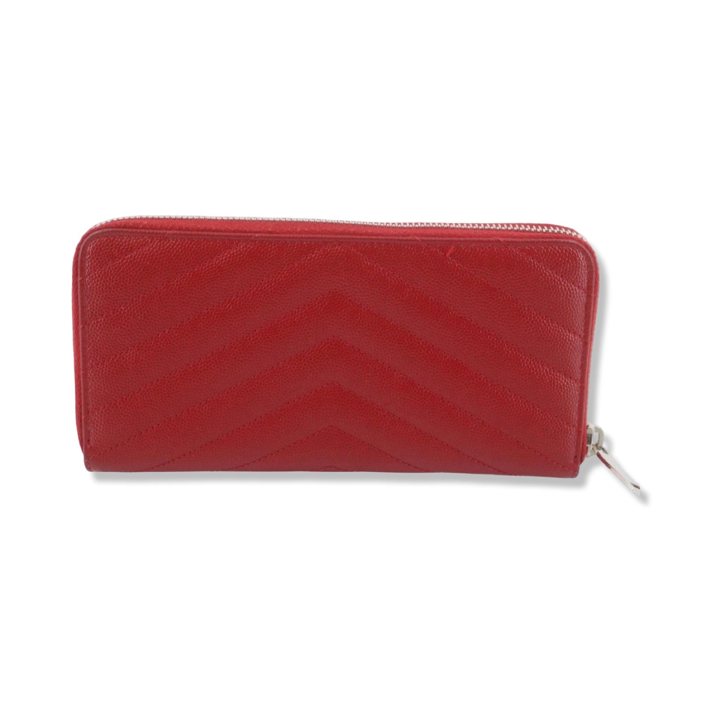 Pre-Owned Saint Laurent Classic Matelasse Chevron Zippy Wallet - YSL1036