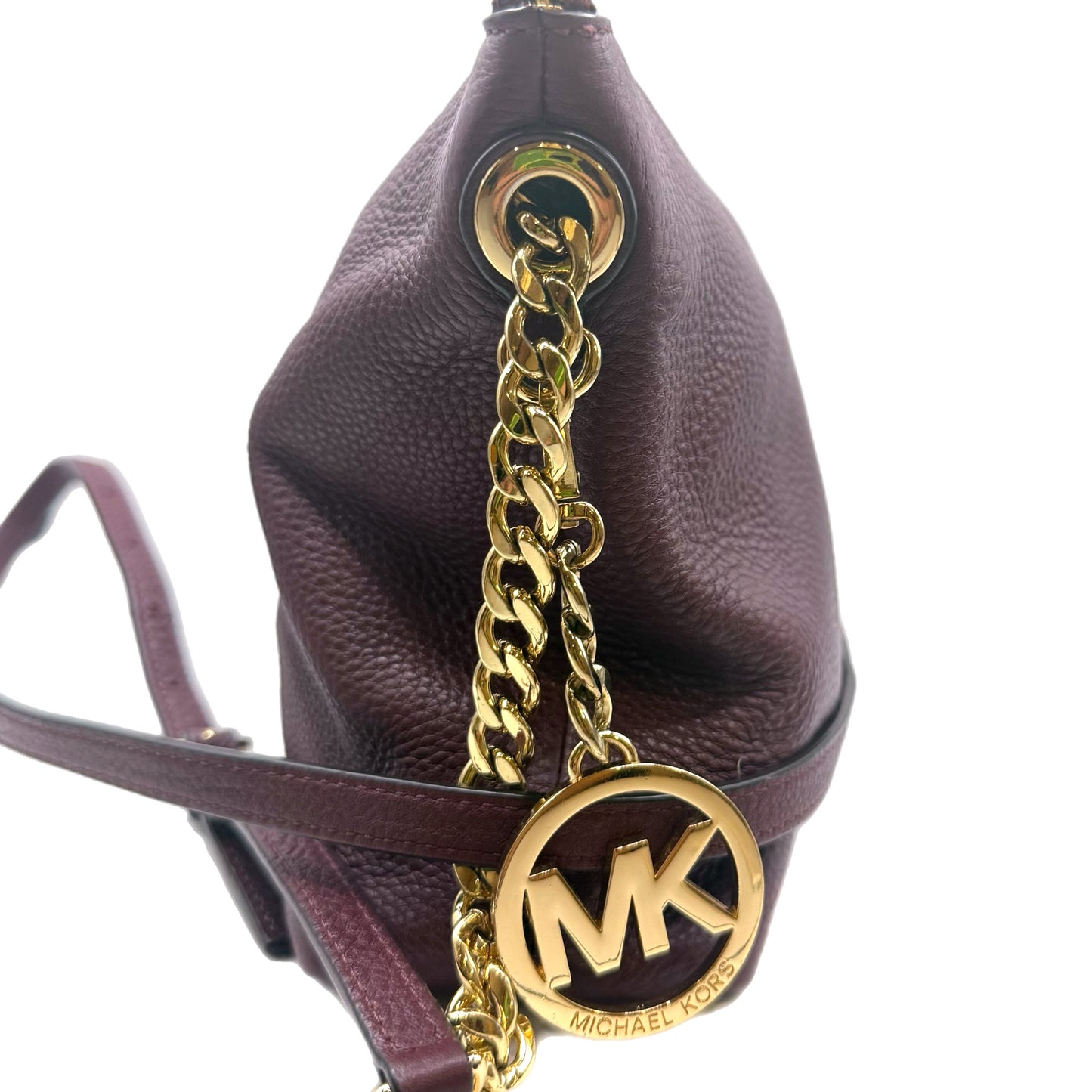 Pre-Owned Michael Kors Leather Burgundy Crossbody Bag - MK1004