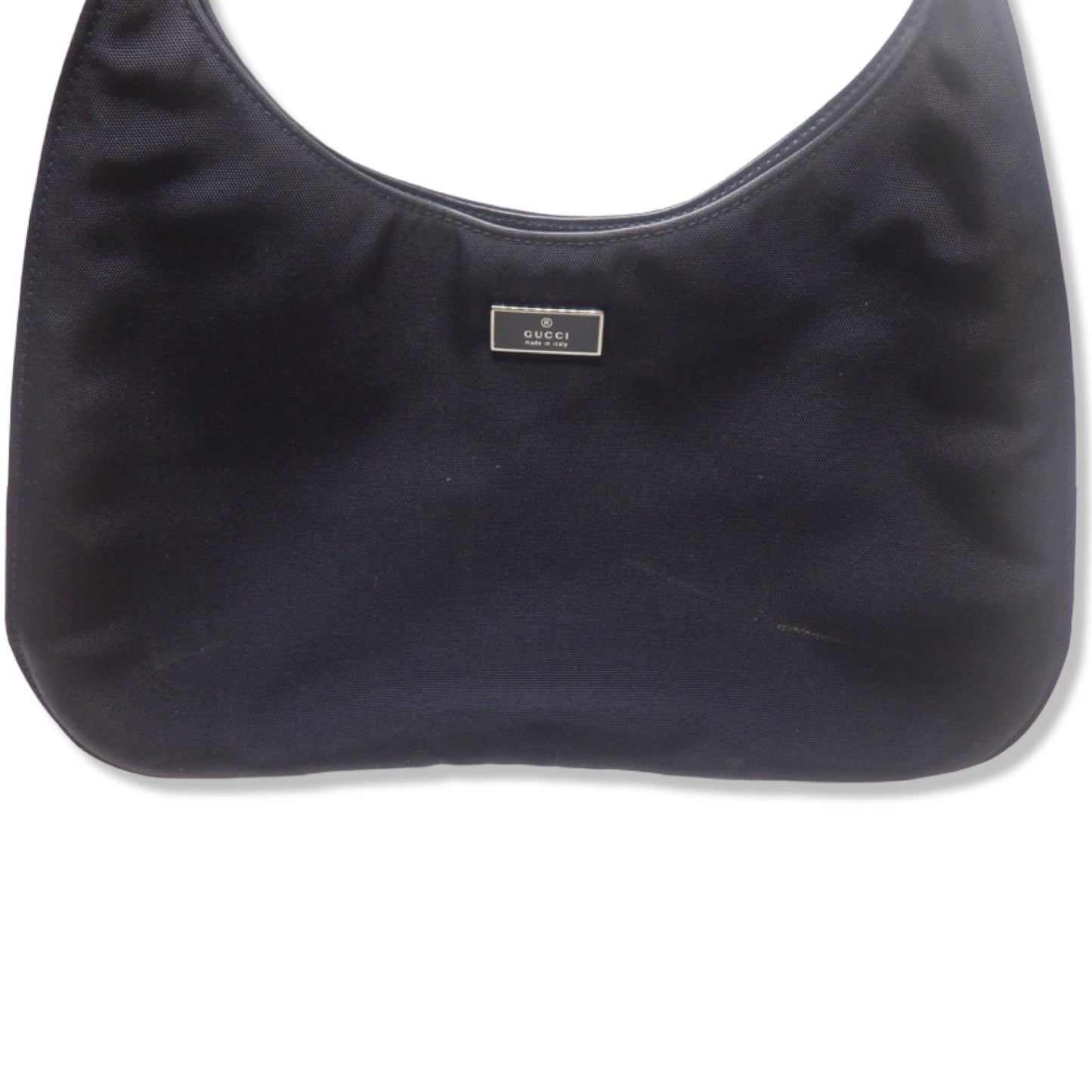 Pre-Owned Gucci Black Canvas Shoulder Bag - G1089