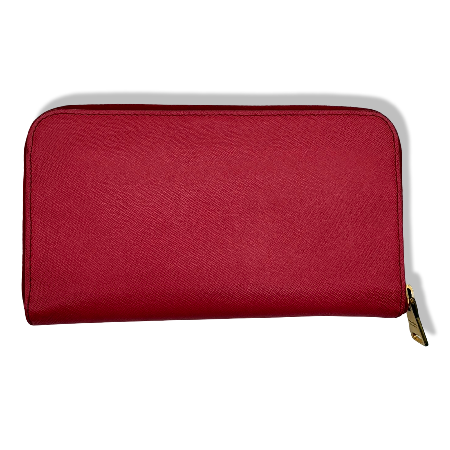 Pre-Owned Prada Saffiano Leather Zip Around Wallet - P1039