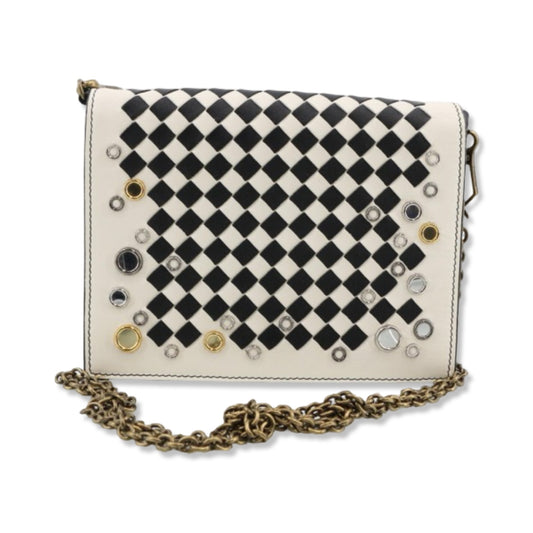 Pre-Owned Bottega Veneta Leather Intrecciato Chain Wallet - BV1006