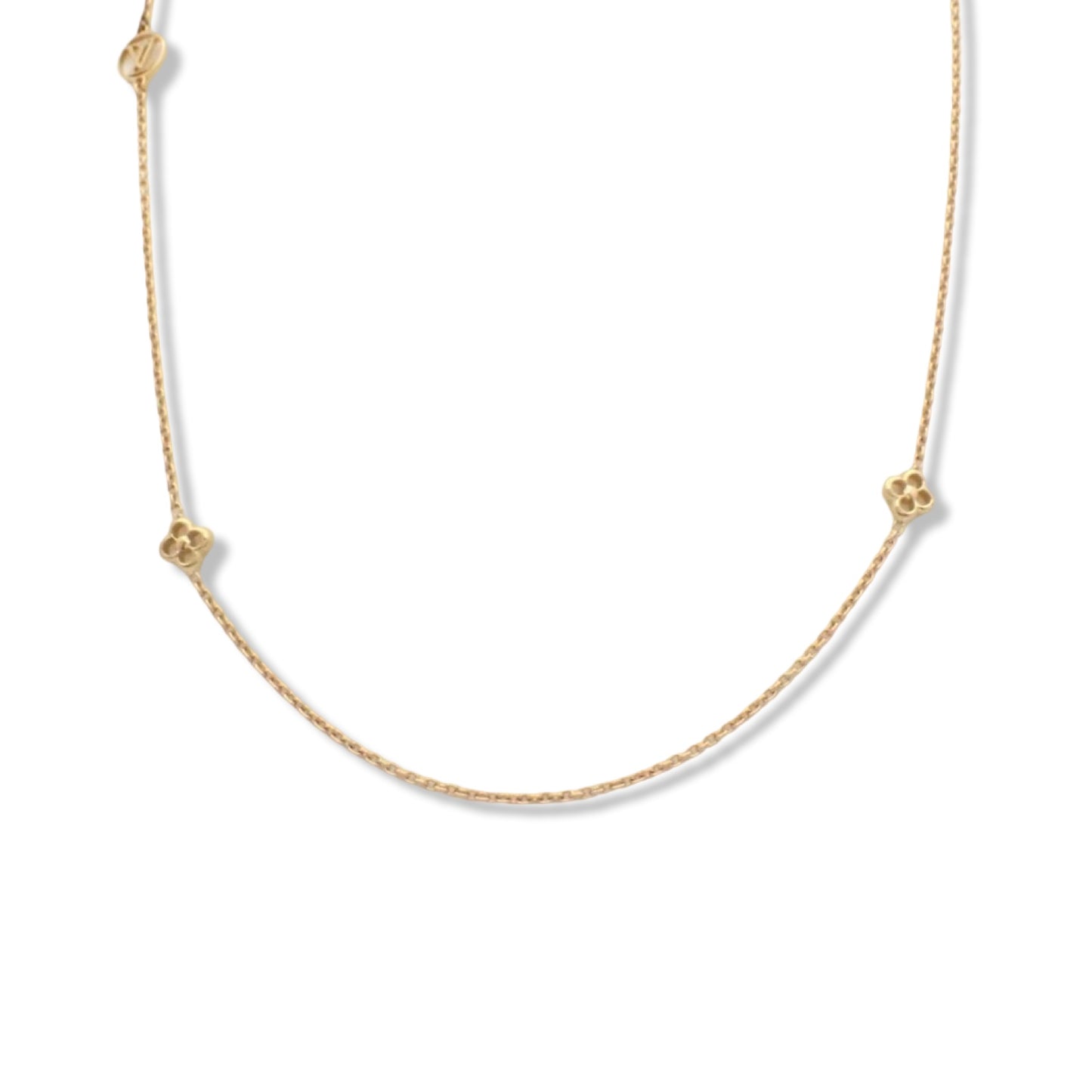 Pre-Owned Louis Vuitton Flower Necklace Gold Toned - LV2023