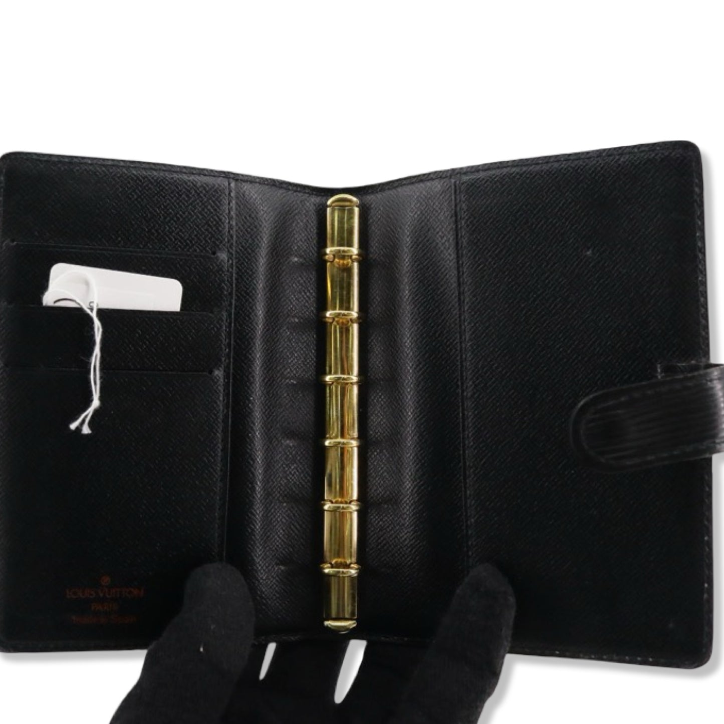 Pre-Owned Louis Vuitton Epi Leather Black Small Ring Agenda Cover - LV1993