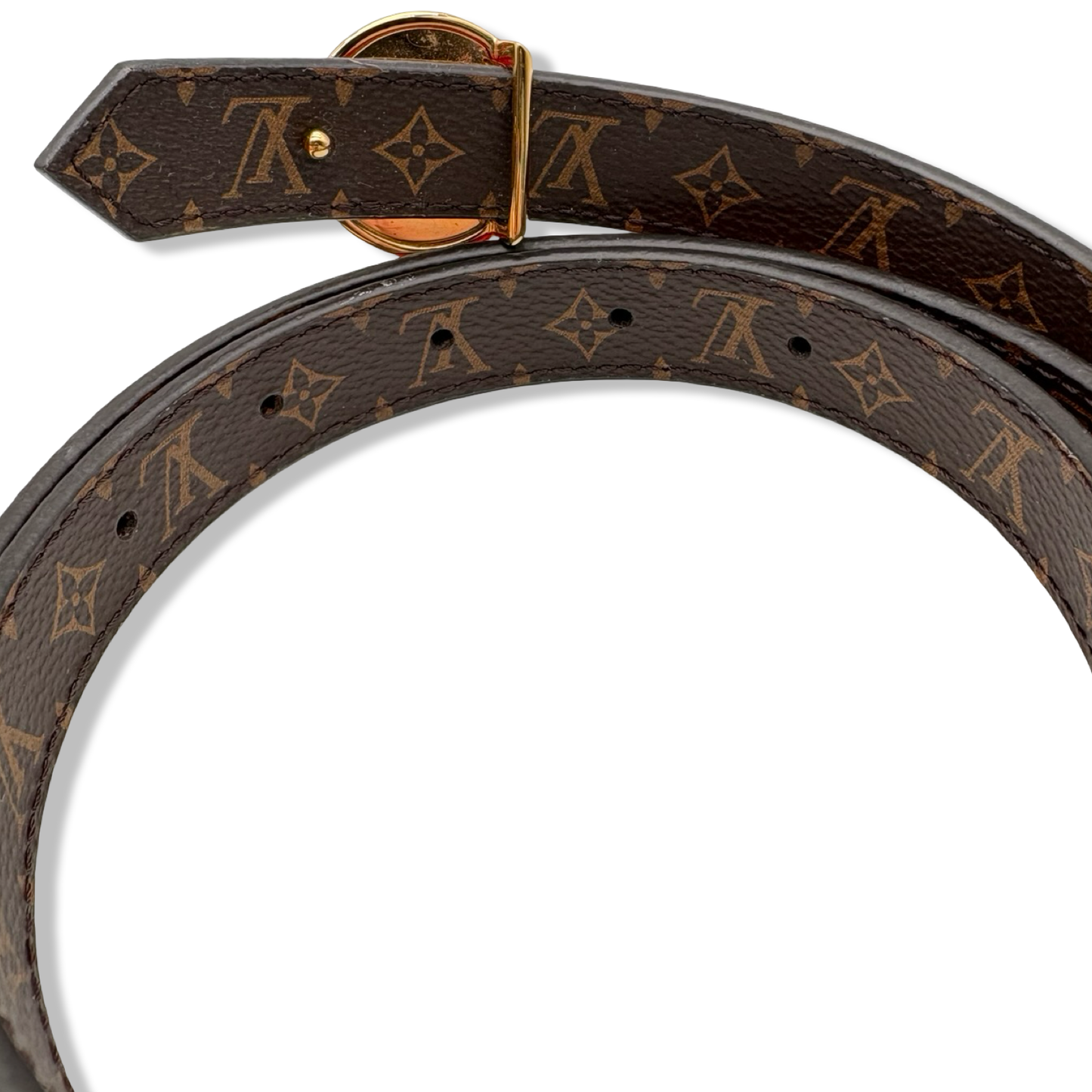 Pre-Owned Louis Vuitton Monogram Canvas and Black Reversible Leather Belt - Size 80 - LV2008