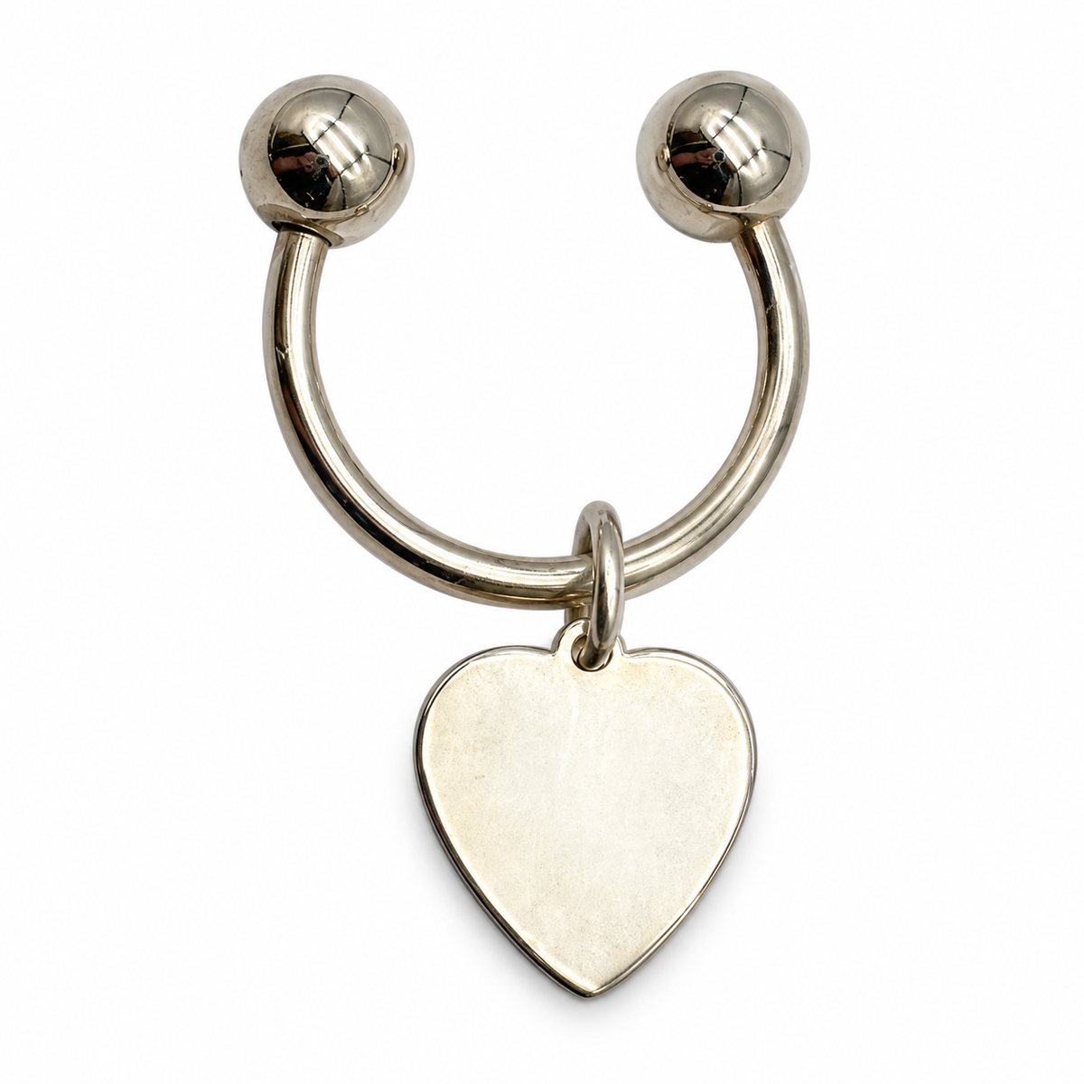 Pre-Owned Tiffany & Co Sterling Silver Tiffany Heart Key Ring - TIF1061