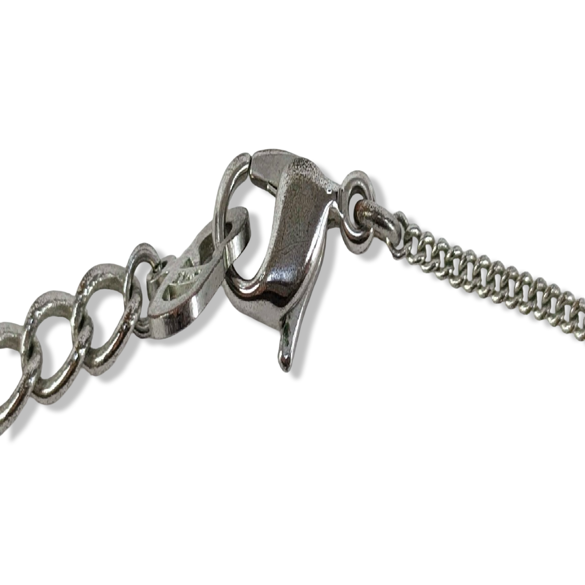 Pre-Owned Dior Silver Chain Necklace with Dior Charm - DIO1096