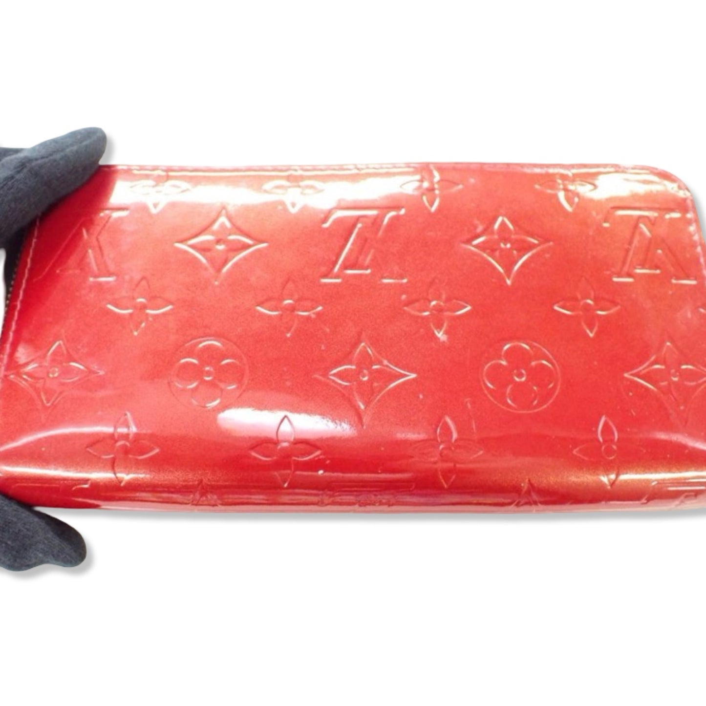 Pre-Owned Louis Vuitton Red Vernis Zippy Wallet - LV1318