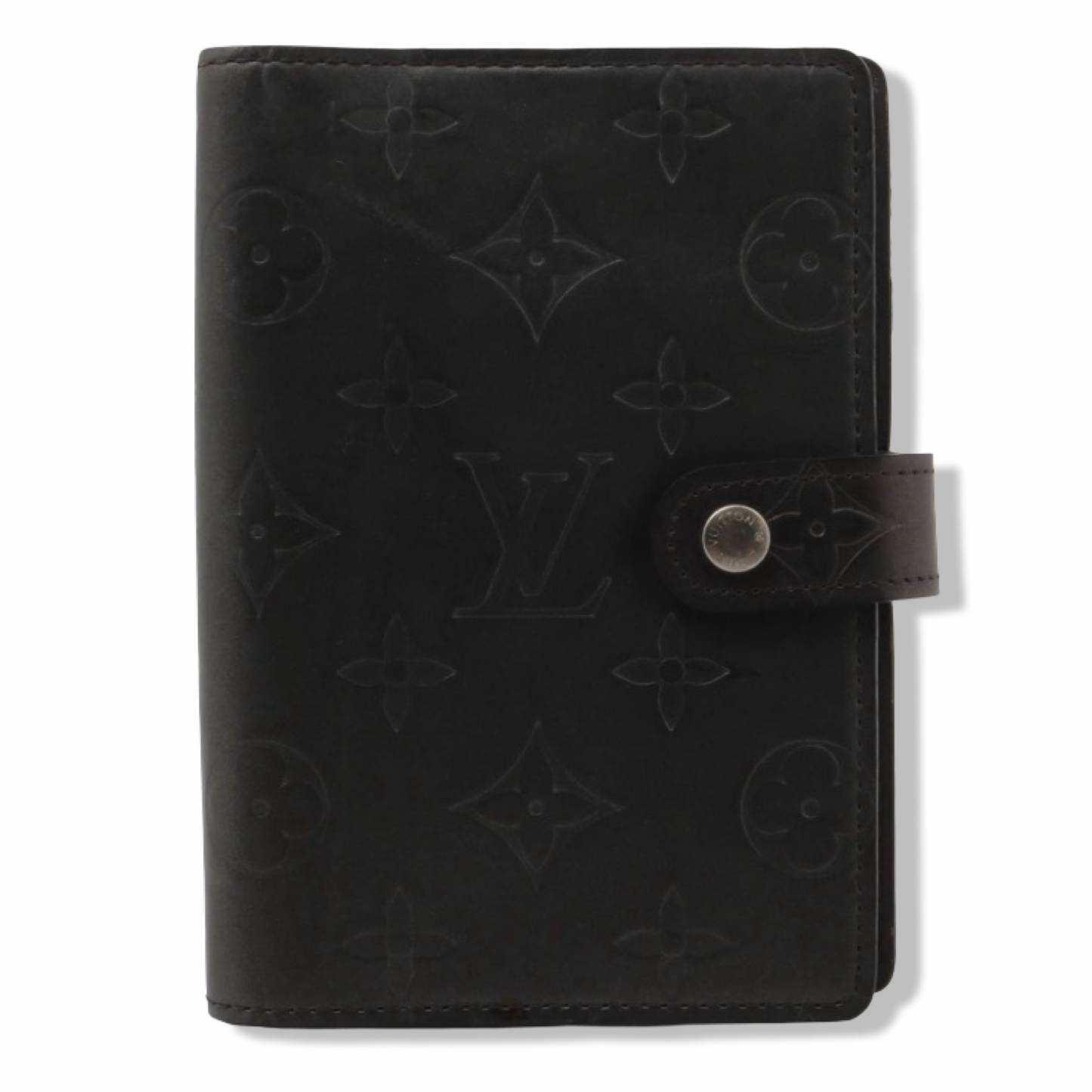 Pre-Owned Louis Vuitton Monogram Vernis Mat Leather Silver Small Ring Agenda Cover - LV2050
