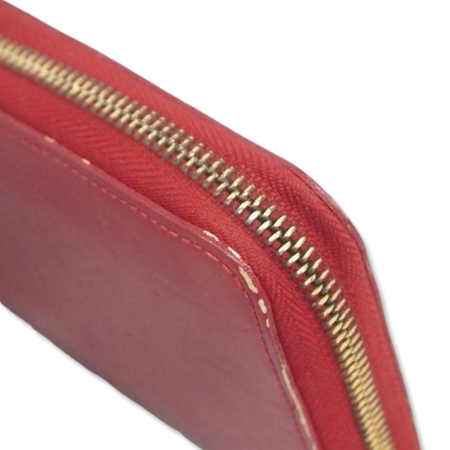 Pre-Owned Louis Vuitton Red Vernis Zippy Wallet - LV1814