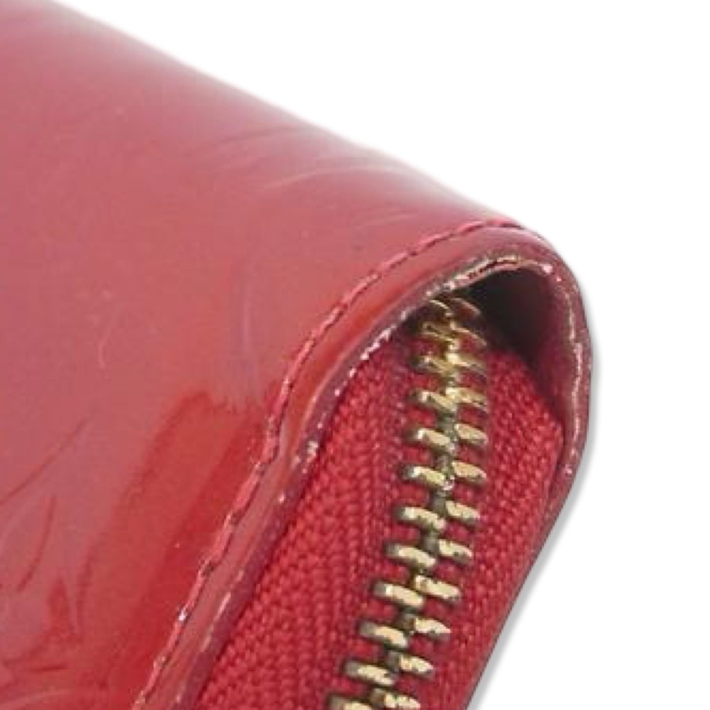 Pre-Owned Louis Vuitton Red Vernis Zippy Wallet - LV1814