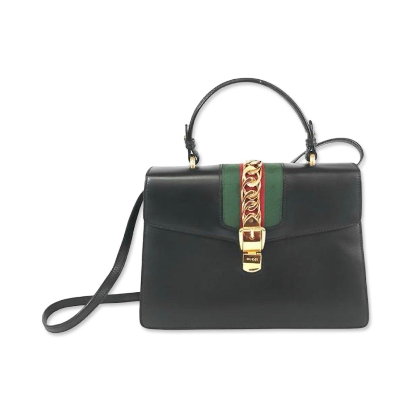 Pre-Owned Gucci Leather Sylvie Shoulder Bag - G1148