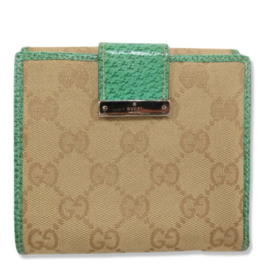 Pre-Owned Gucci Canvas and Leather Snap Wallet - G1110