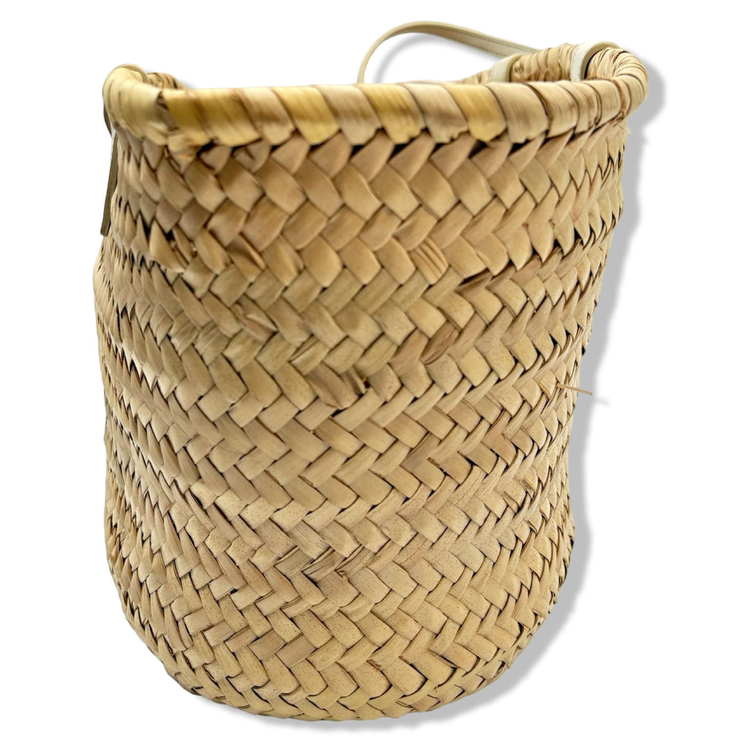 Pre-Owned Celine Triomphe Classic Panier in Raffia and Calfskin - CELINE1024