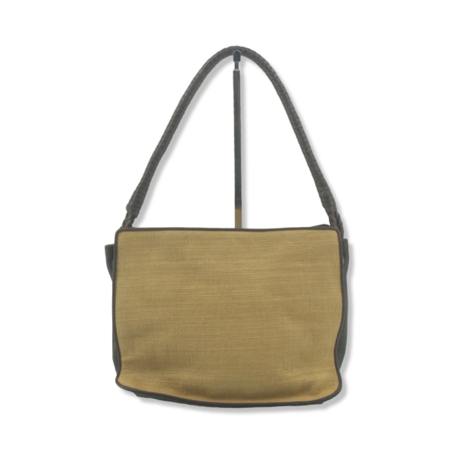 Pre-Owned Bottega Veneta Raffia and Leather Shoulder Bag - BV1003