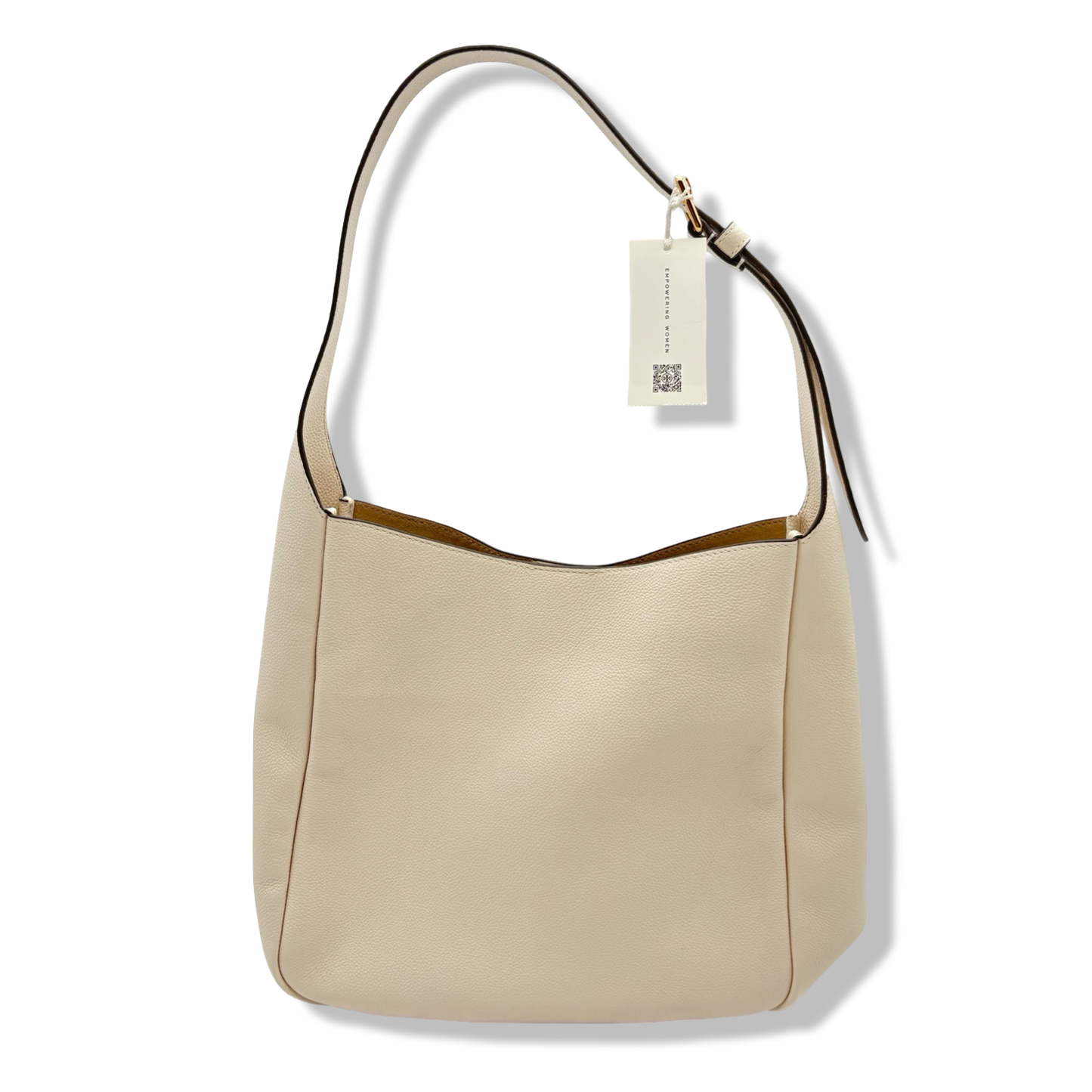 Pre-Owned Tory Burch Women's Pebbled Leather Thea Slouchy Shoulder Bag (New Ivory) - B0FTZFZQGB
