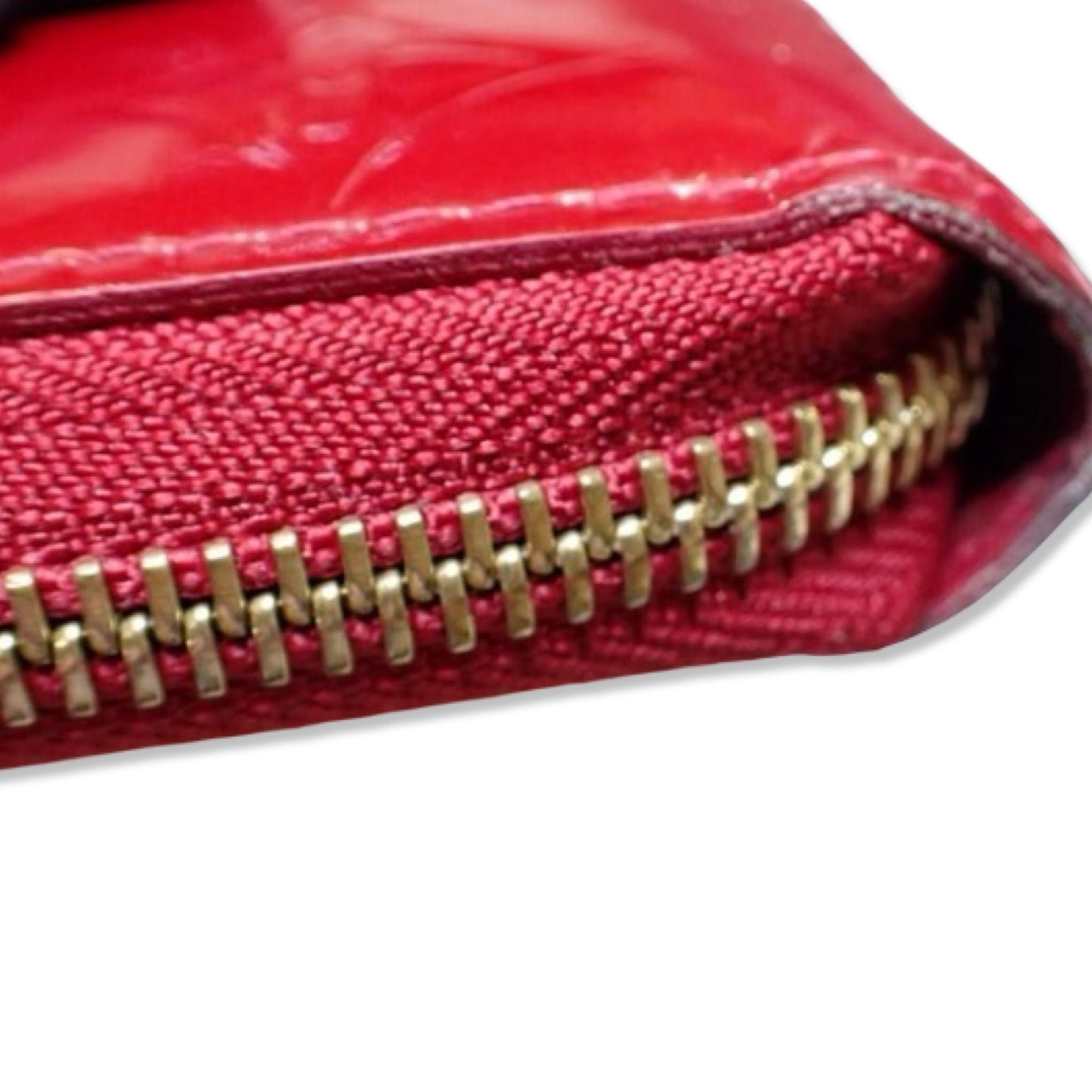 Pre-Owned Louis Vuitton Red Vernis Zippy Wallet - LV1318