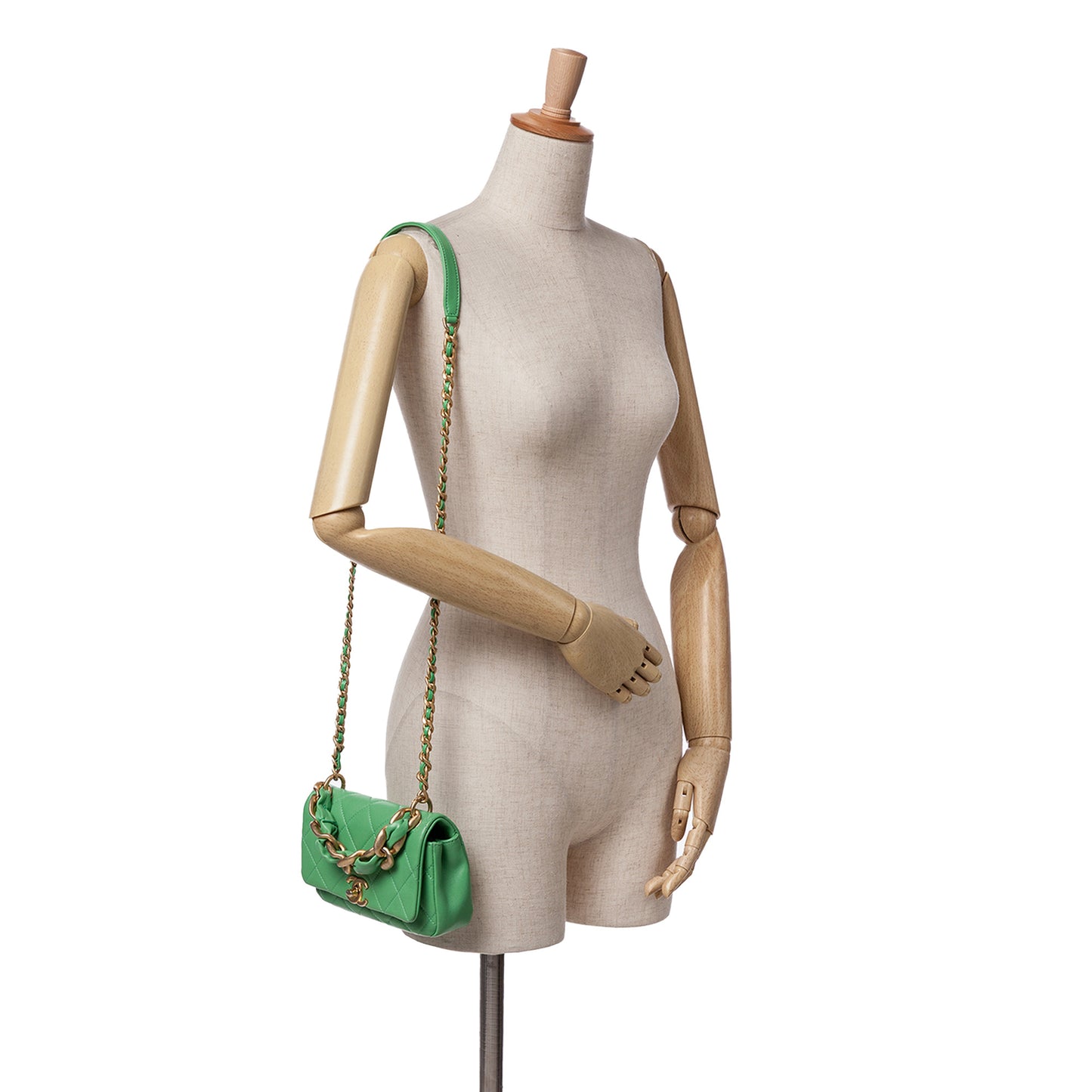 Pre-Owned Chanel Quilted Lambskin Chain is More Small Flap - CH1042