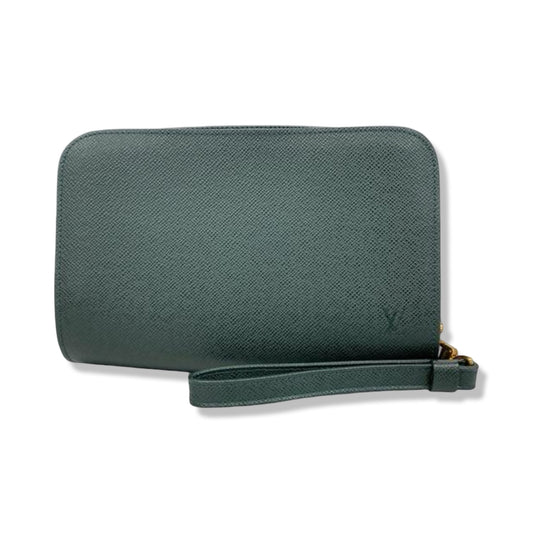 Pre-Owned Louis Vuitton Taiga Leather Green Orsay Clutch - LV1584