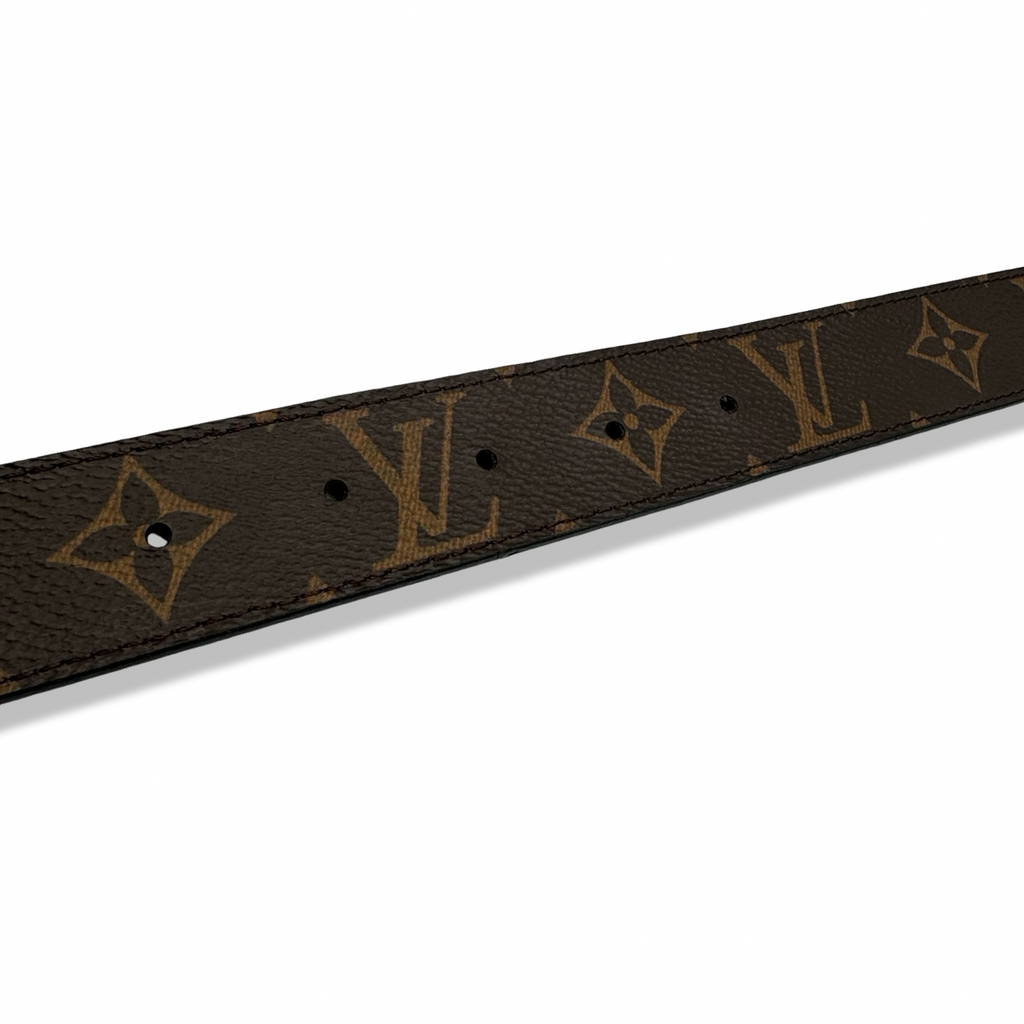 Pre-Owned Louis Vuitton Monogram Canvas and Red Reversible Leather Belt - Size 80 - LV2009