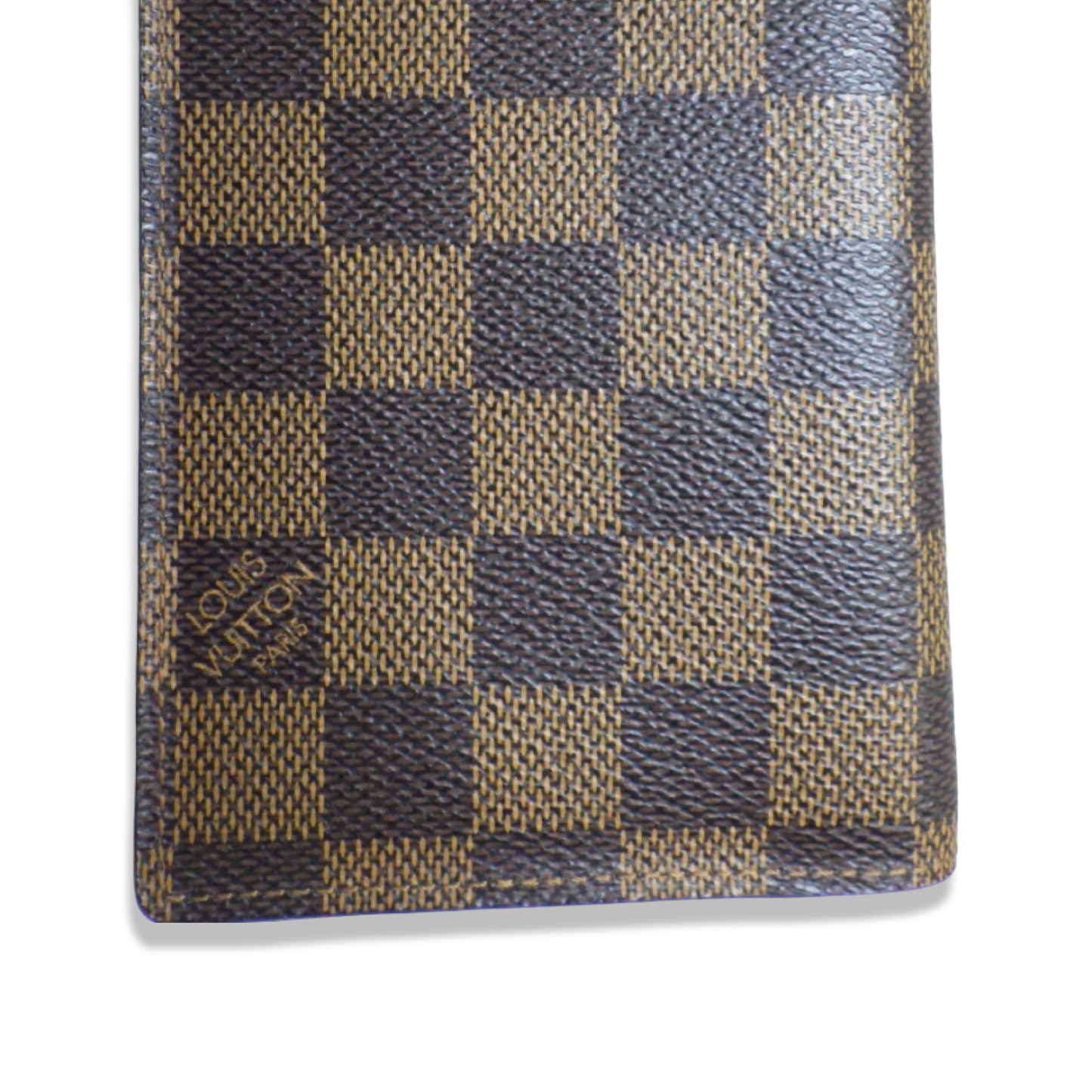 Pre-Owned Louis Vuitton Damier Ebene Canvas Long Wallet - With Initials - LV2041