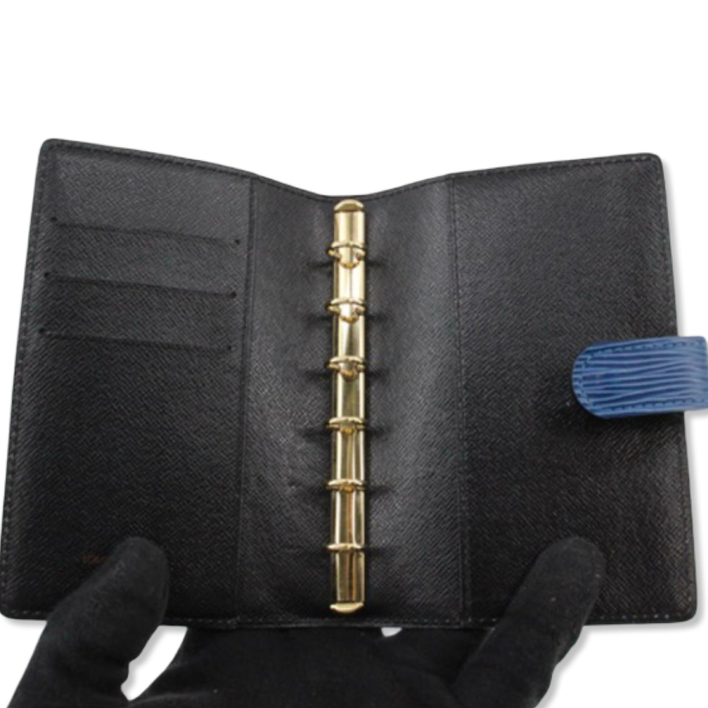 Pre-Owned Louis Vuitton Monogram Epi Leather Toledo Blue Small Ring Agenda Cover - LV1665