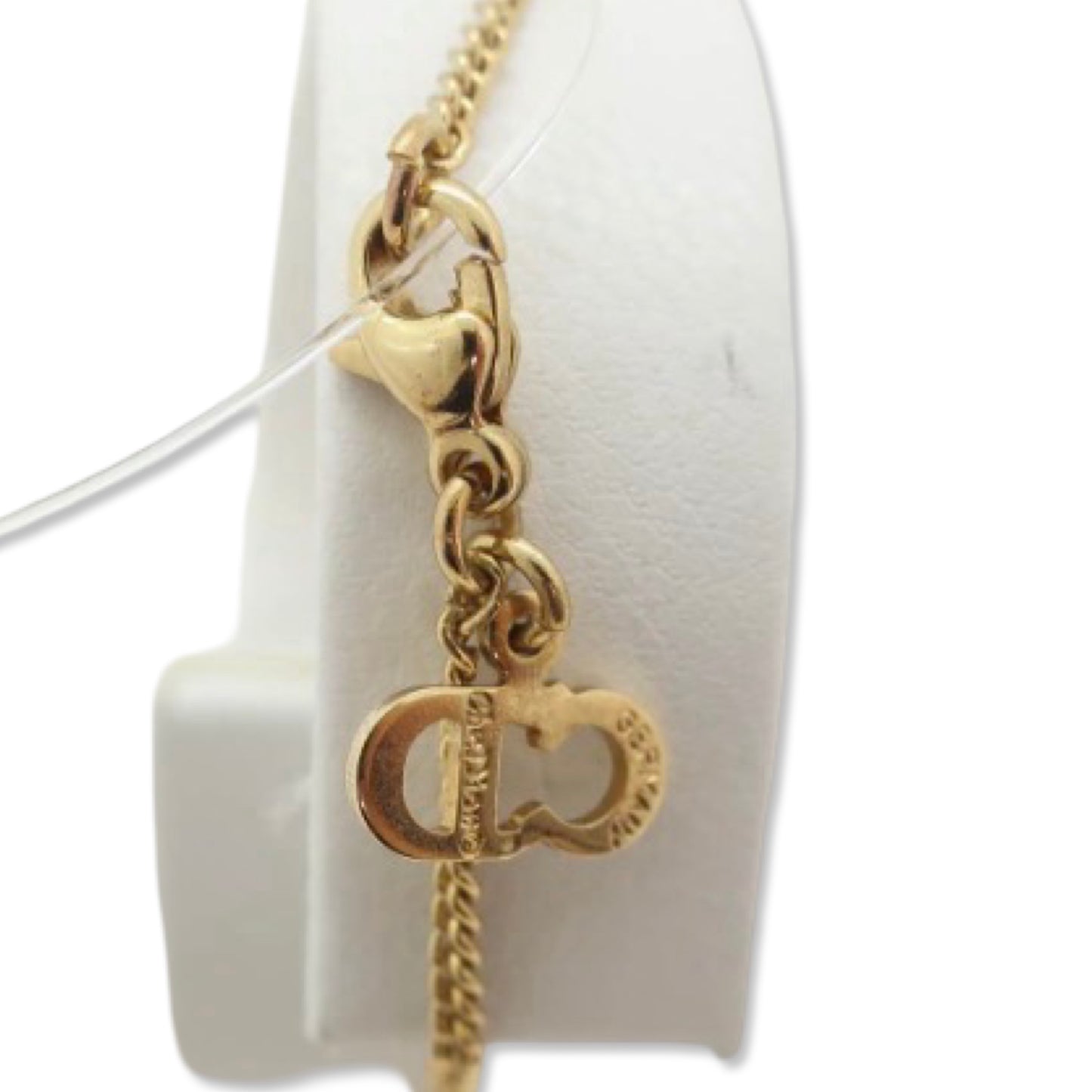 Pre-Owned Dior Gold Plated Heart Charm Bracelet - DIO1039