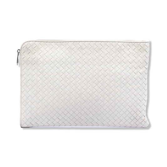 Pre-Owned Bottega Veneta Nappa Leather Intercciato Clutch - BV1011