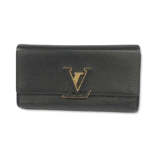 Pre-Owned Louis Vuitton Cowhide Leather Capucines Wallet - LV1730