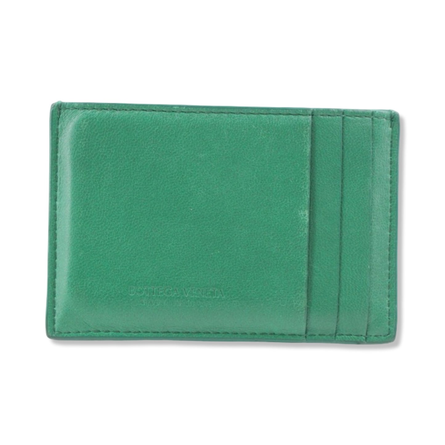 Pre-Owned Bottega Veneta Leather Card Case Green - BV1005