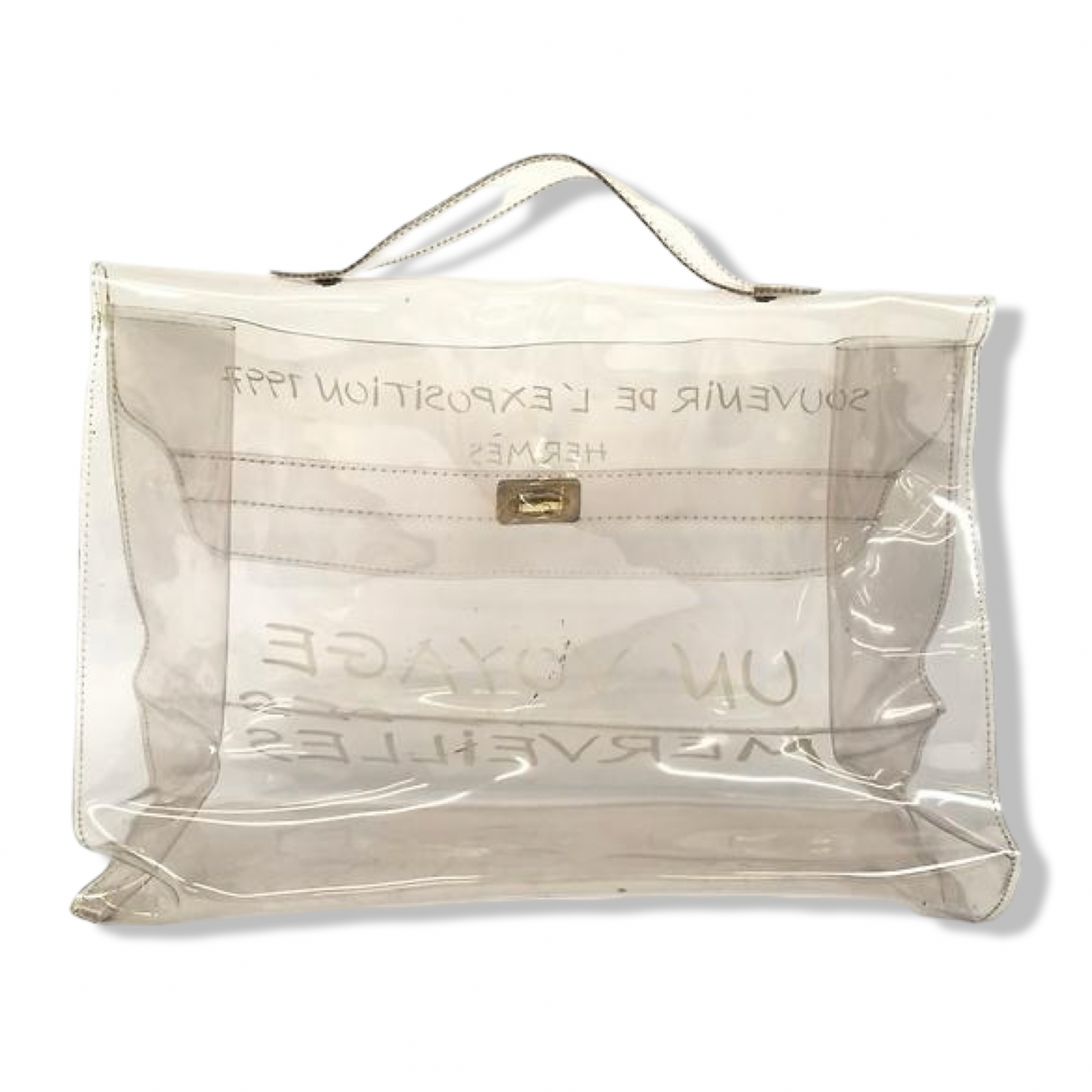 Pre-Owned Hermes Vinyl Souvenir De L'Exposition Kelly Clear - HER1031