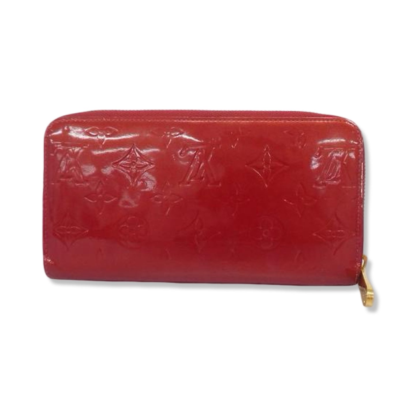 Pre-Owned Louis Vuitton Red Vernis Zippy Wallet - LV1814