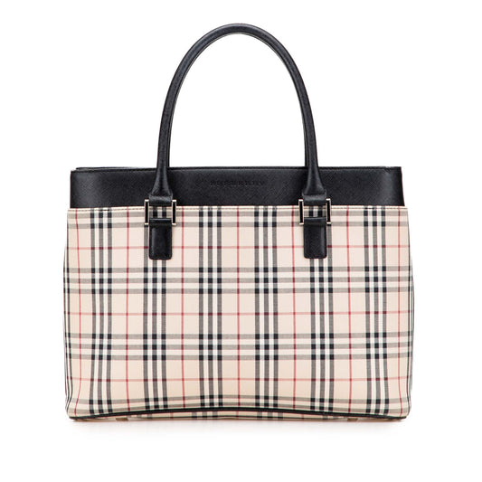 Pre-Owned Burberry House Check Canvas Tote Bag - BB1040