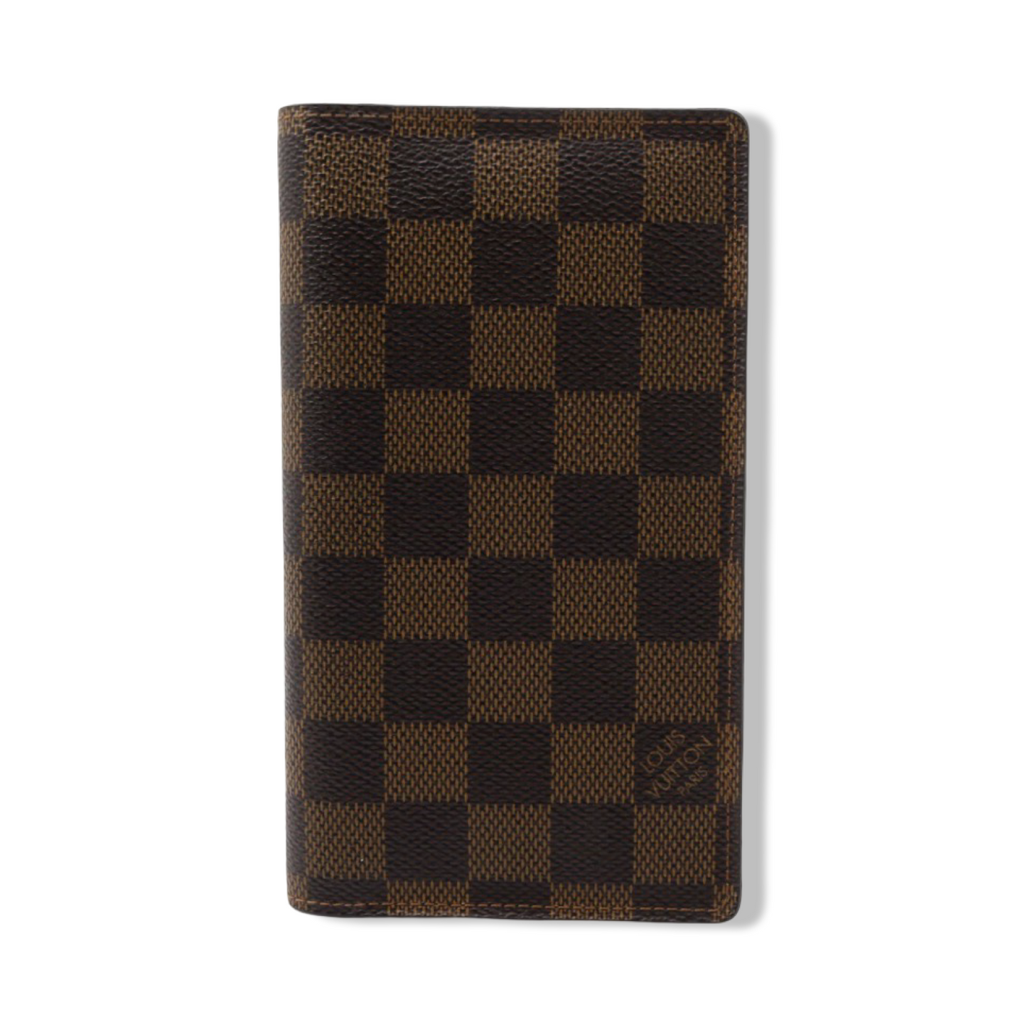 Pre-Owned Louis Vuitton Damier Ebene Canvas Long Wallet - With Initials - LV2041