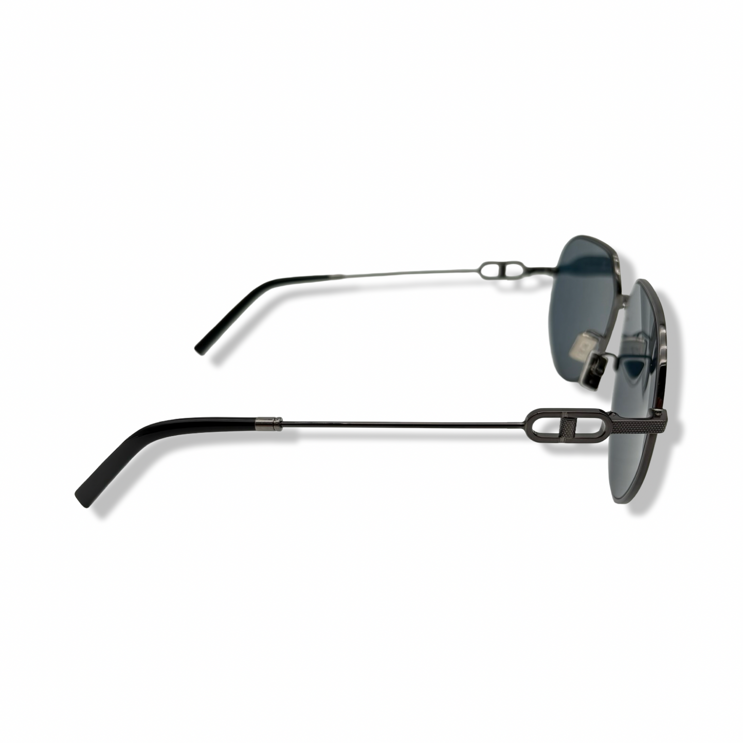 Pre-Owned Dior CD Link Shiny Dark Ruthenium Sunglasses - DIO1089