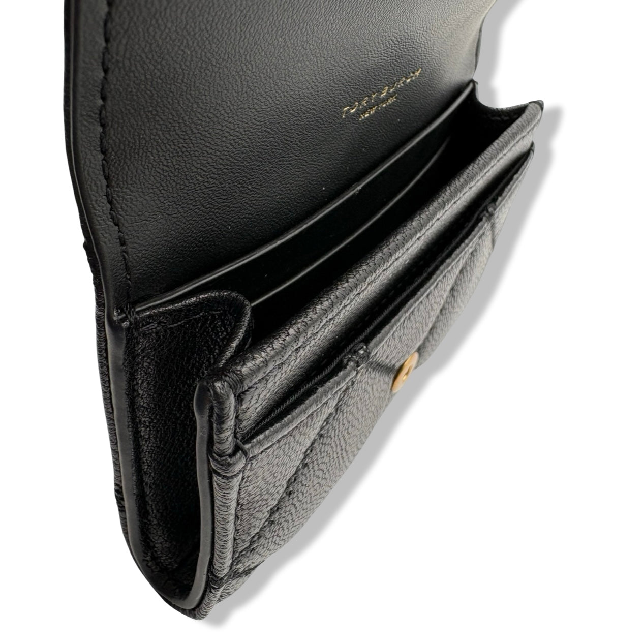 Pre-Owned Tory Burch Willa Black Leather Card Case