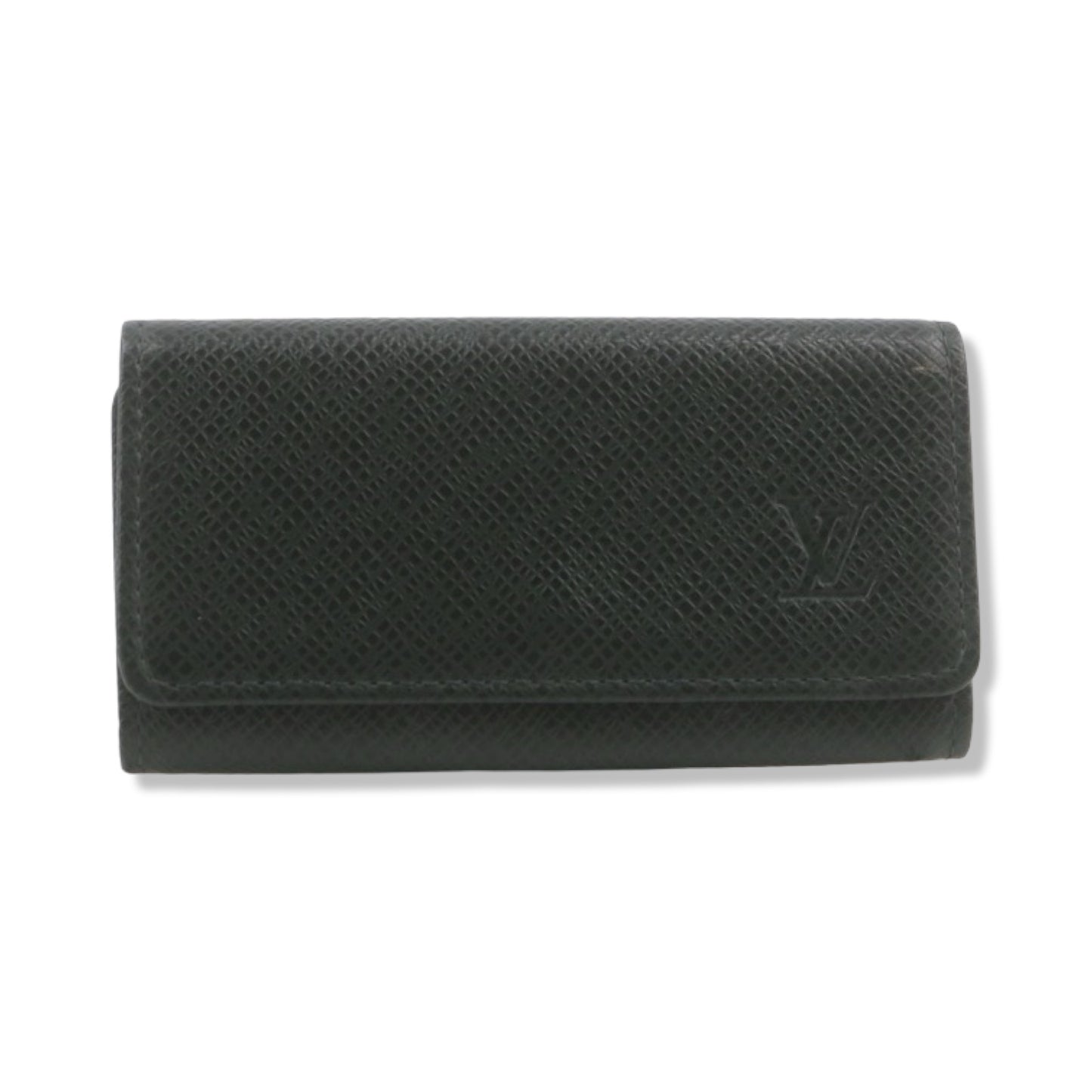 Pre-Owned Louis Vuitton Taiga Leather Green Multicle 4 Key Case - LV1421
