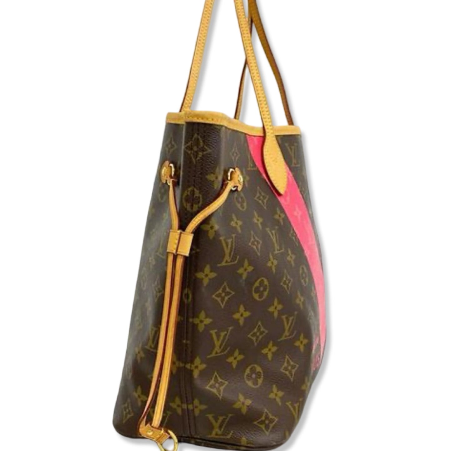 Pre-Owned Louis Vuitton Monogram V Neverfull MM Hot Pink - LV1619
