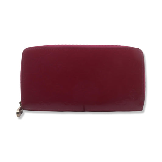 Pre-Owned Louis Vuitton Dark Pink Vernis Zippy Wallet - LV1346