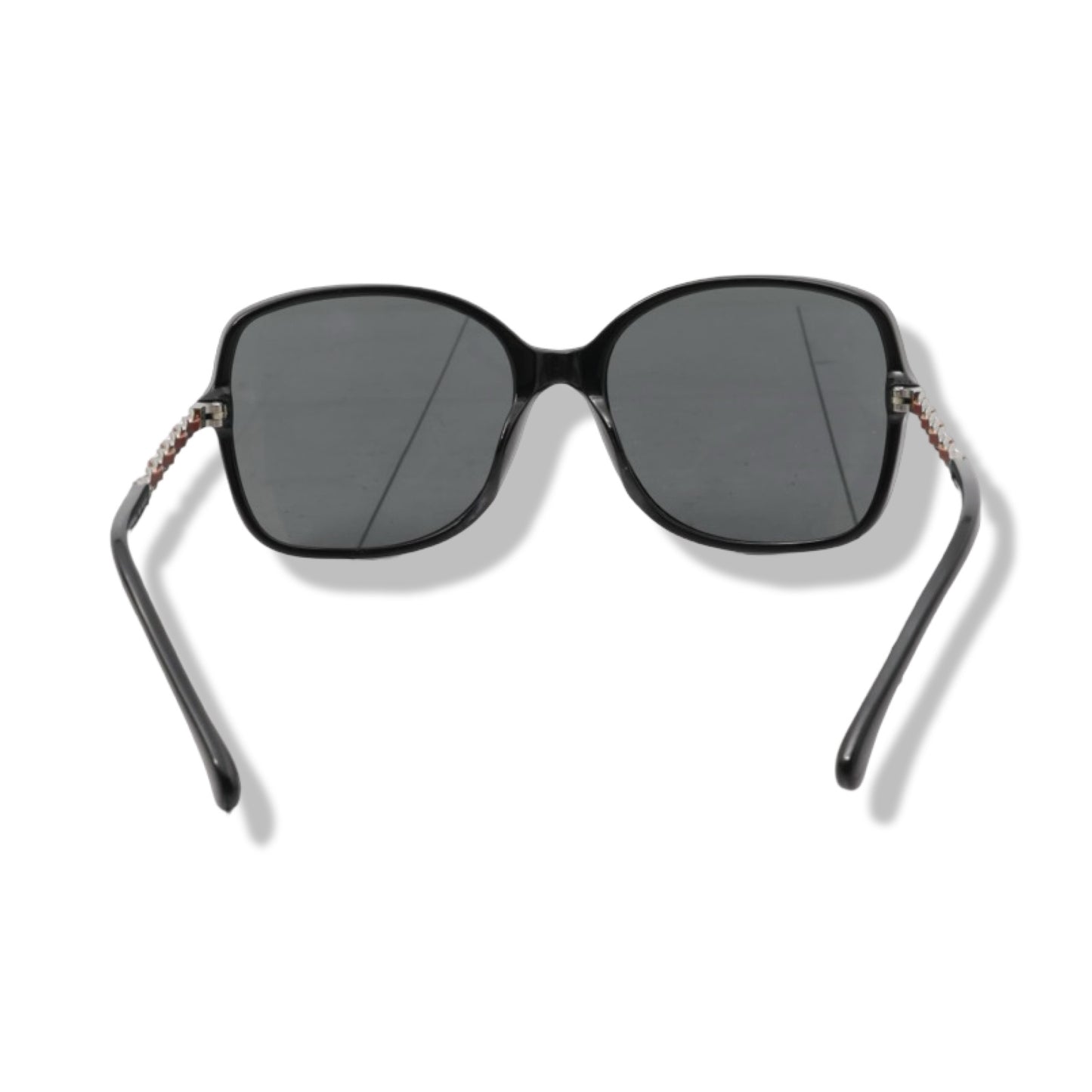 Pre-Owned Chanel Black Frame with Silver Hardware and Burgundy Leather - CH1021