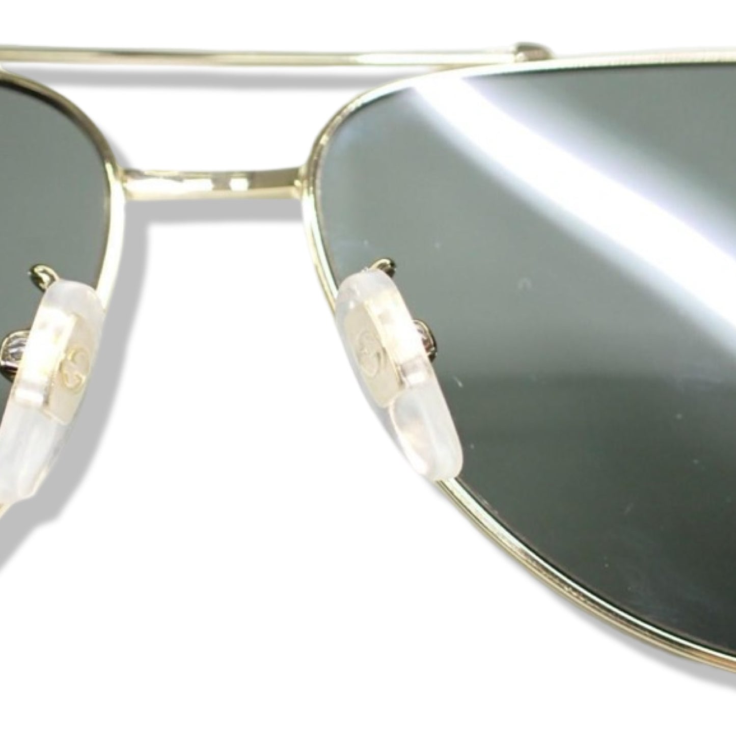Pre-Owned Gucci Aviator Gold with Red and Green Sunglasses - G1043
