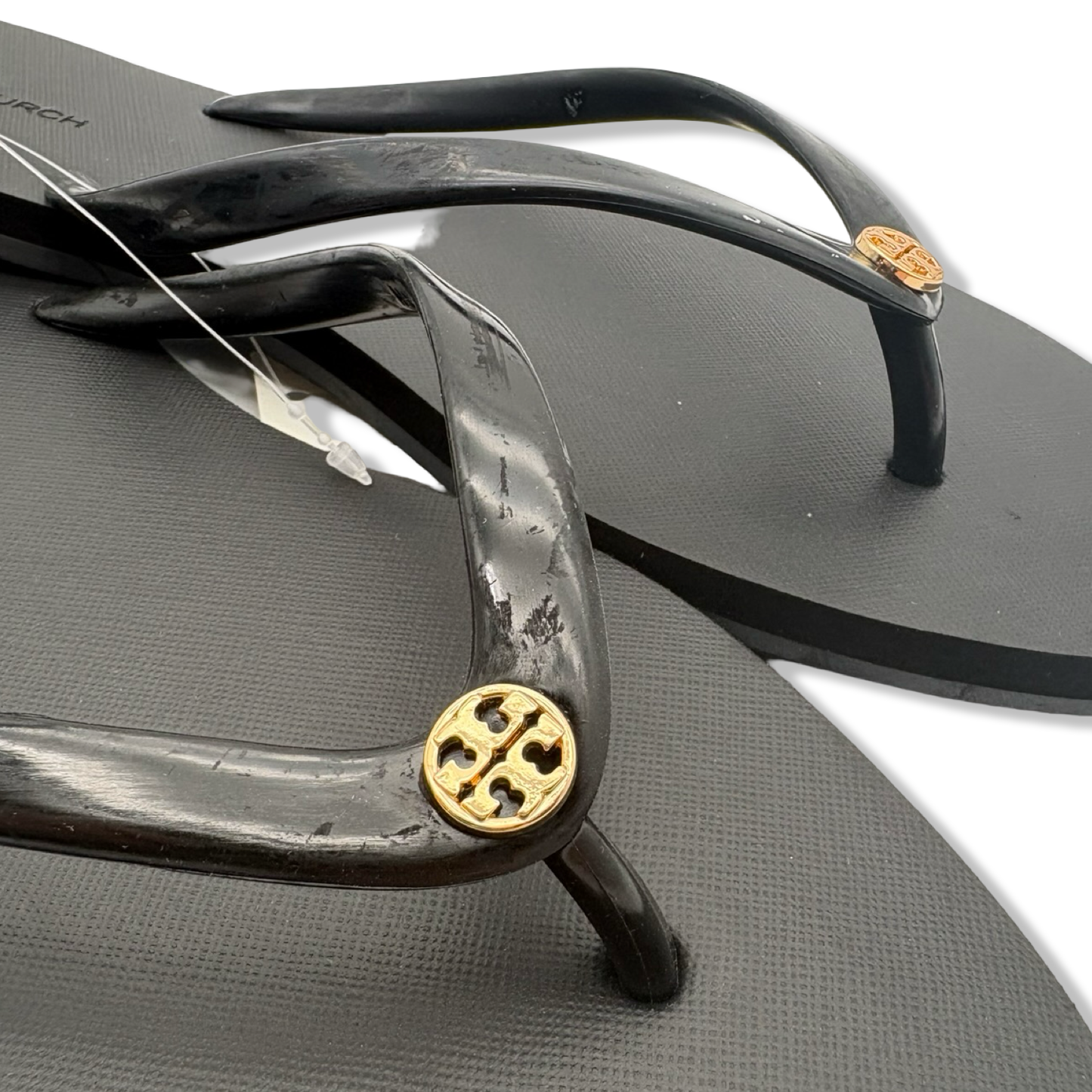 Pre-Owned Tory Burch Women's Chelsea Flip Flop Sandals 171947 (Perfect Black, US Footwear Size System, Adult, Women, Numeric, Medium, 9) - B0F9ZT5N3B