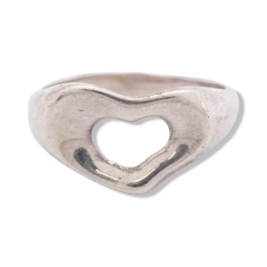 Pre-Owned Tiffany & Co Flat Heart Ring Size 5- TIF1048