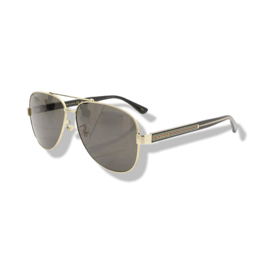 Pre-Owned Gucci Aviator Gold with Red and Green Sunglasses - G1043