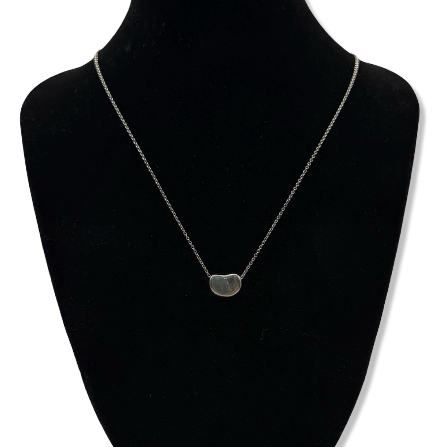 Pre-Owned Tiffany & Co Sterling Silver Small Bean Necklace - TIF1010